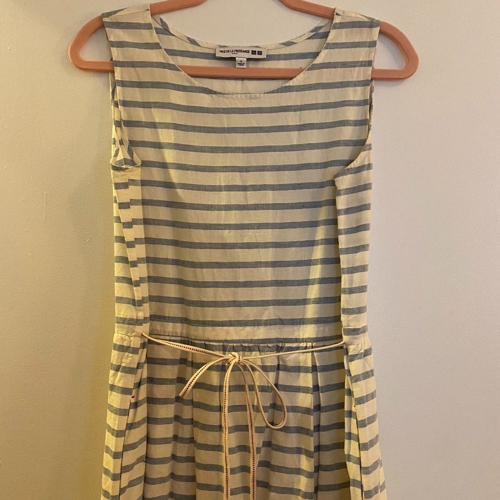 Uniqlo Ines de la Fressange Striped  Linen Maxi Dress